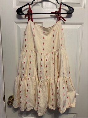 Square Neck Floral Tiered Mini Dress